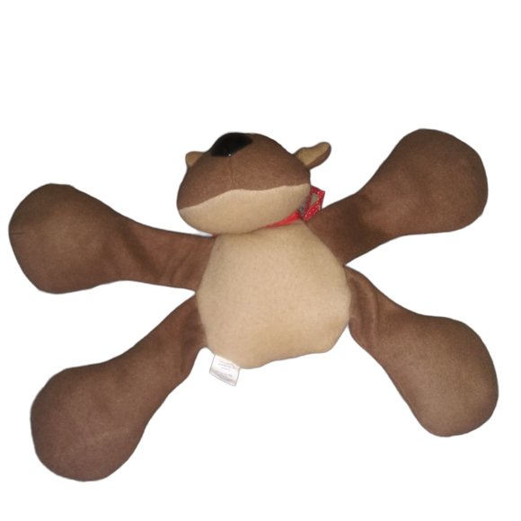 Vintage Hallmark Plush RODNEY REINDEER w/ Red Ribbon Stuffed Toy Animal HTF - Picture 7 of 11